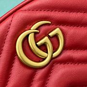 Fortok Gucci GG Marmont Matelasse Belt Bag Red 476434 18x11x5cm - 3