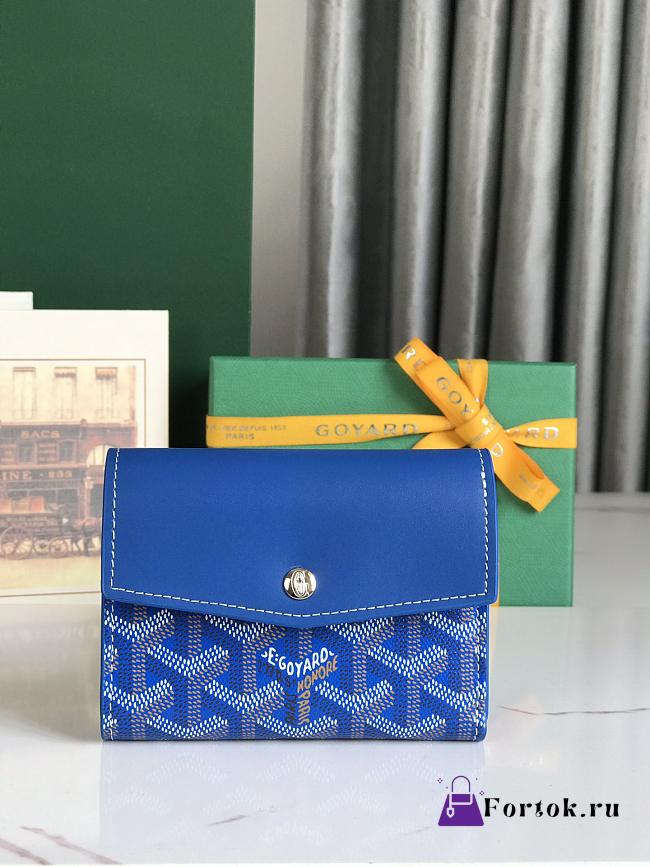 Fortok Goyard Saint-Gabriel Wallet Blue 12×2.5×9.3cm - 1