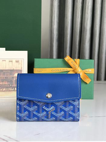 Fortok Goyard Saint-Gabriel Wallet Blue 12×2.5×9.3cm