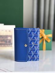 Fortok Goyard Saint-Gabriel Wallet Blue 12×2.5×9.3cm - 6