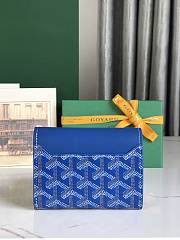 Fortok Goyard Saint-Gabriel Wallet Blue 12×2.5×9.3cm - 4