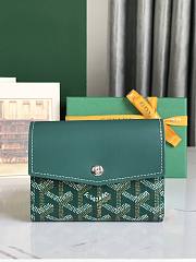 Fortok Goyard Saint-Gabriel Wallet Green 12×2.5×9.3cm - 1