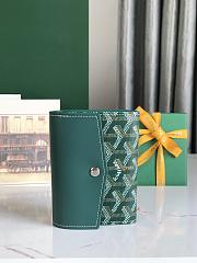 Fortok Goyard Saint-Gabriel Wallet Green 12×2.5×9.3cm - 3