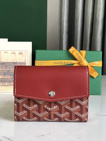 Fortok Goyard Saint-Gabriel Wallet Red 12×2.5×9.3cm