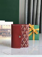 Fortok Goyard Saint-Gabriel Wallet Red 12×2.5×9.3cm - 6