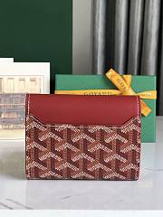 Fortok Goyard Saint-Gabriel Wallet Red 12×2.5×9.3cm - 4