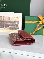 Fortok Goyard Saint-Gabriel Wallet Red 12×2.5×9.3cm - 3