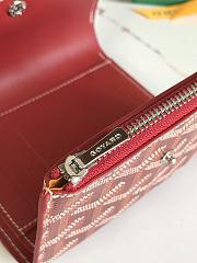 Fortok Goyard Saint-Gabriel Wallet Red 12×2.5×9.3cm - 2