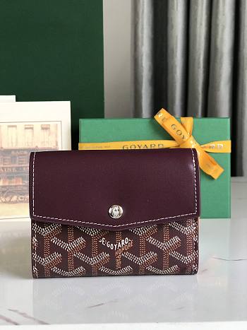 Fortok Goyard Saint-Gabriel Wallet Burgundy 12×2.5×9.3cm