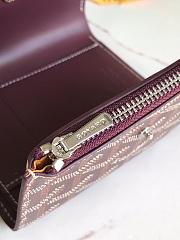 Fortok Goyard Saint-Gabriel Wallet Burgundy 12×2.5×9.3cm - 4