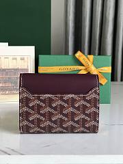 Fortok Goyard Saint-Gabriel Wallet Burgundy 12×2.5×9.3cm - 3