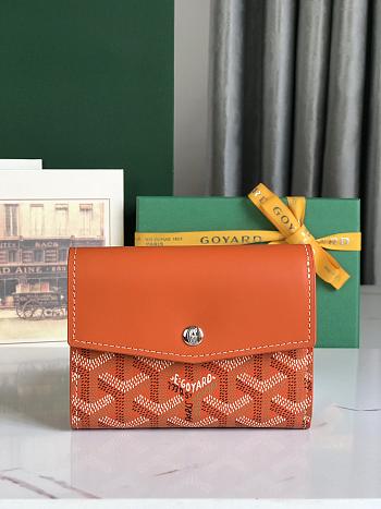 Fortok Goyard Saint-Gabriel Wallet Orange 12×2.5×9.3cm