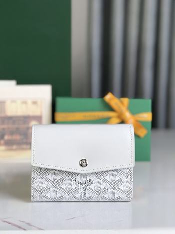 Fortok Goyard Saint-Gabriel Wallet White 12×2.5×9.3cm