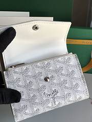 Fortok Goyard Saint-Gabriel Wallet White 12×2.5×9.3cm - 6
