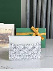 Fortok Goyard Saint-Gabriel Wallet White 12×2.5×9.3cm - 3