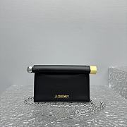 Fortok Jacquemus Black 'la Petite Pochette Rond Carre' Shoulder Bag 20×7×14cm  - 1