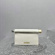 Fortok Jacquemus White 'la Petite Pochette Rond Carre' Shoulder Bag 20×7×14cm  - 1