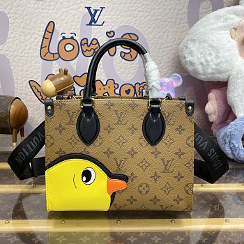 Fortok Louis Vuitton OnTheGo PM Bag With Yellow Duck M47199 25x19x11.5cm