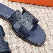 Fortok Hermes Oran Slippers Lizard Dark Blue - 4