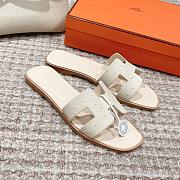 Fortok Hermes Oran Slippers Lizard Cream - 1
