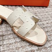 Fortok Hermes Oran Slippers Lizard Cream - 5
