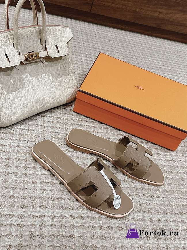 Fortok Hermes Oran Slippers Lizard Grey - 1