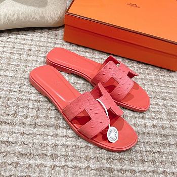 Fortok Hermes Oran Slippers Lizard Pink