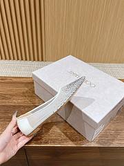 Fortok Jimmy Choo Crystal Embellished Pumps White - 3