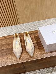 Fortok Jimmy Choo Crystal Embellished Pumps Beige - 1