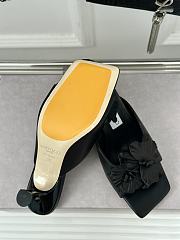 Fortok Jimmy Choo Flower High-heeled Slippers Black - 3