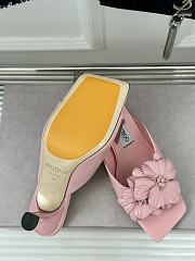 Fortok Jimmy Choo Flower High-heeled Slippers Pink - 4