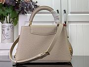 Fortok Louis Vuitton Capucines Bag Cream Taurillon Leather M24684 27x18x9cm - 6