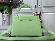 Fortok Louis Vuitton Capucines Bag Green Taurillon Leather M25232 27x18x9cm - 2