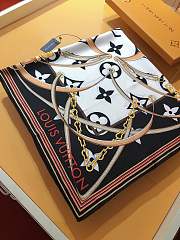 Fortok Louis Vuitton Ultimate 90 Square Silk Scarf Black  - 3