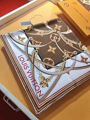 Fortok Louis Vuitton Ultimate 90 Square Silk Scarf Brown - 6