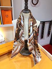 Fortok Louis Vuitton Ultimate 90 Square Silk Scarf Brown - 5