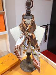 Fortok Louis Vuitton Ultimate 90 Square Silk Scarf Brown - 3