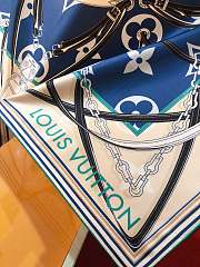 Fortok Louis Vuitton Ultimate 90 Square Silk Scarf Blue - 5