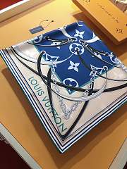 Fortok Louis Vuitton Ultimate 90 Square Silk Scarf Blue - 3