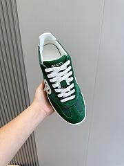 Fortok Gucci Interlocking Double G Couple Sneakers Green Suede - 6
