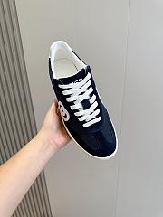 Fortok Gucci Interlocking Double G Couple Sneakers Blue Suede - 2