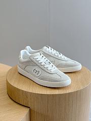 Fortok Gucci Interlocking Double G Couple Sneakers White Suede - 1