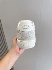 Fortok Gucci Interlocking Double G Couple Sneakers White Suede - 2