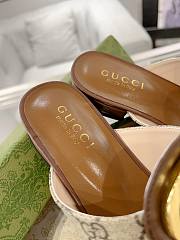 Fortok Gucci Beige & Brown Blondie Thong Sandals - 3