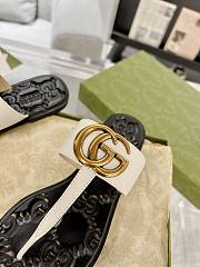 Fortok Gucci Double G Flip Flops White & Black - 3