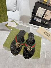 Fortok Gucci GG Thong Green & Red Nylon Web Sandals  - 1