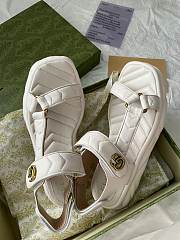 Fortok Gucci Marmont Sandals in White - 5