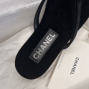 Fortok Chanel Jacquard Black Denim Flip-flops - 5