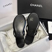 Fortok Chanel Jacquard Black Denim Flip-flops - 3