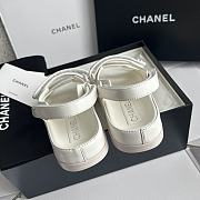 Fortok Chanel Triple Strap Sandals in White - 5